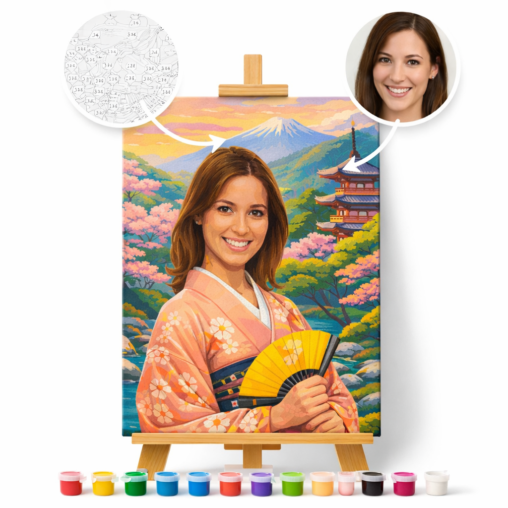 Pictura Personalizata pe Numere – Peisaj Japonez