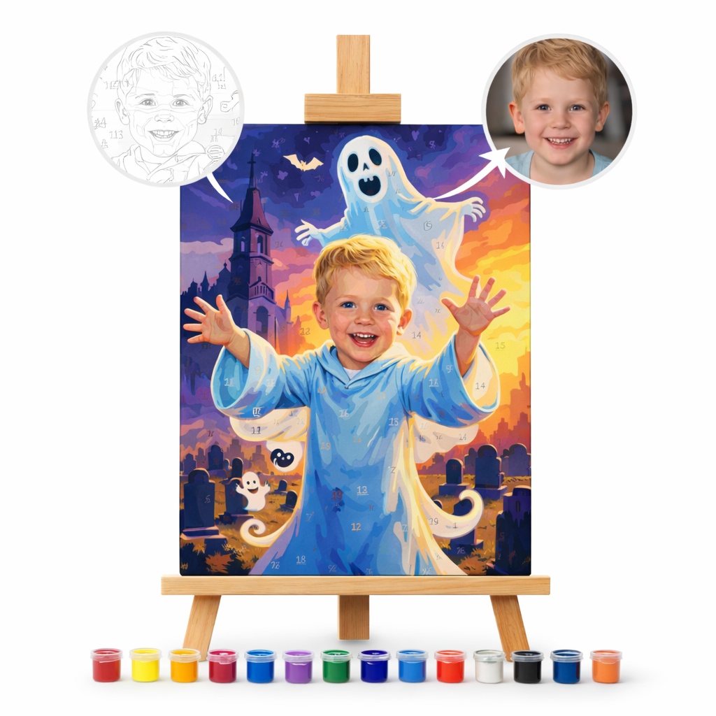 Pictura Personalizata pe Numere – Micul Casper si Prietenii