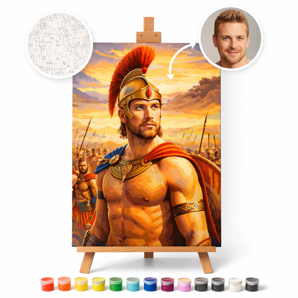 Pictura Personalizata pe Numere – Comandantul Spartan