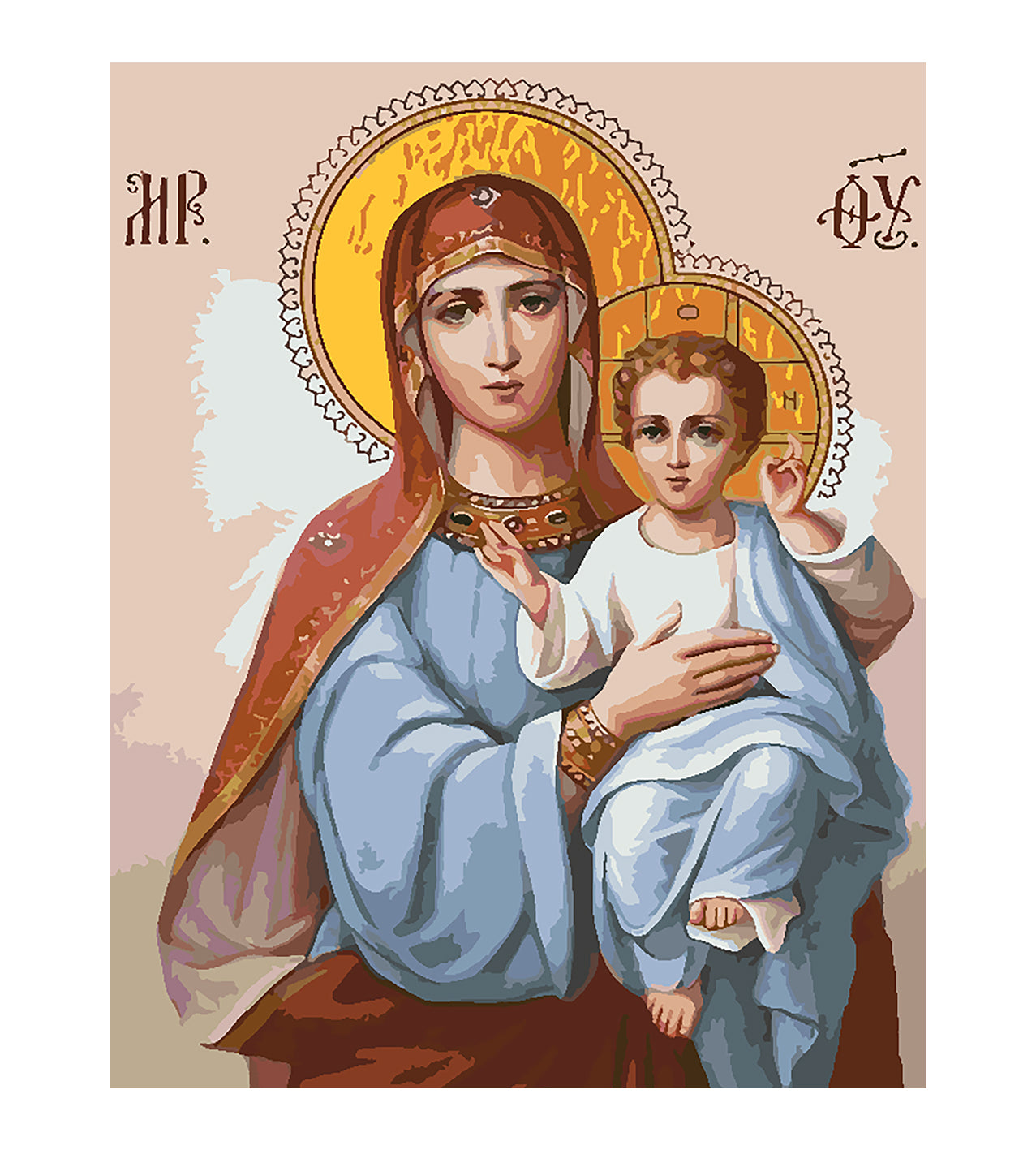 Set Pictură pe numere – Sfânta Maria Și Isus Hristos 6010