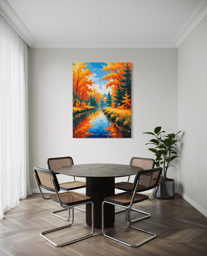 Set Pictură pe numere – Peisaj de Toamnă 6066