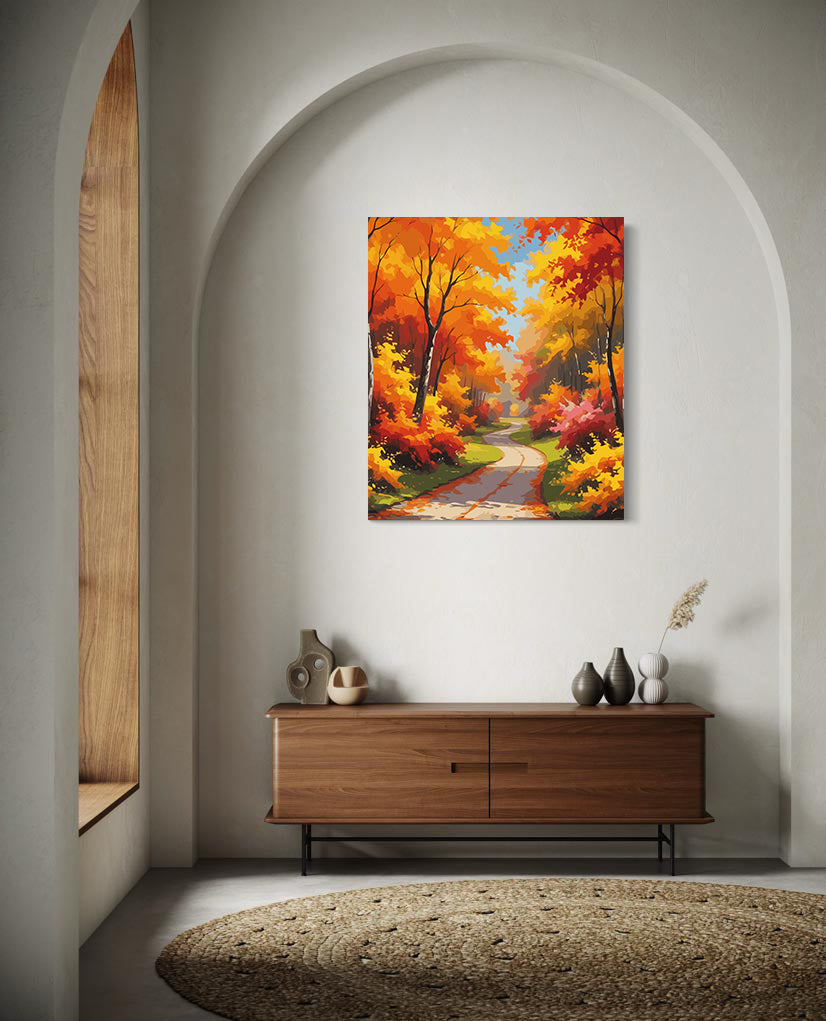 Set Pictură pe numere – Peisaj de Toamnă 6080