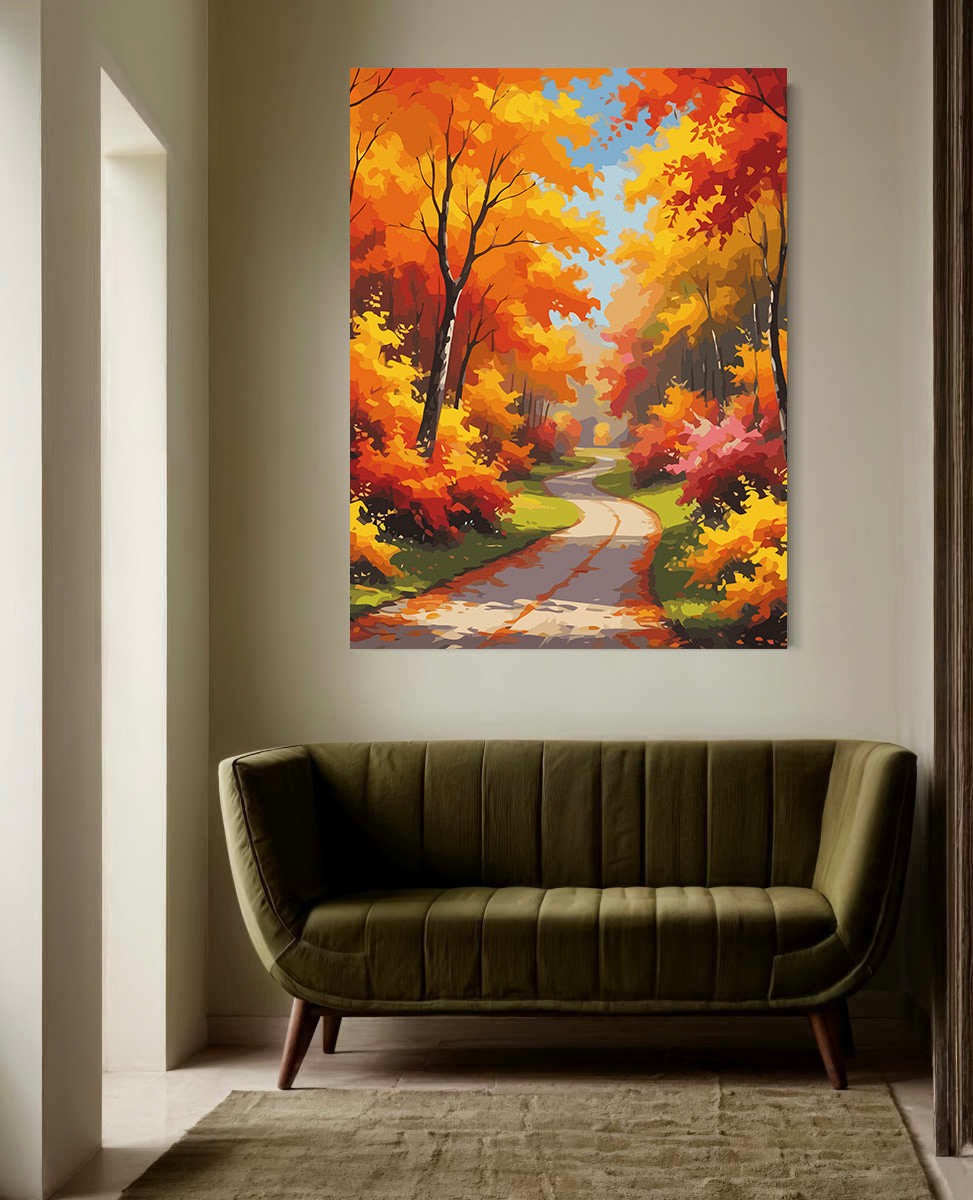 Set Pictură pe numere – Peisaj de Toamnă 6080