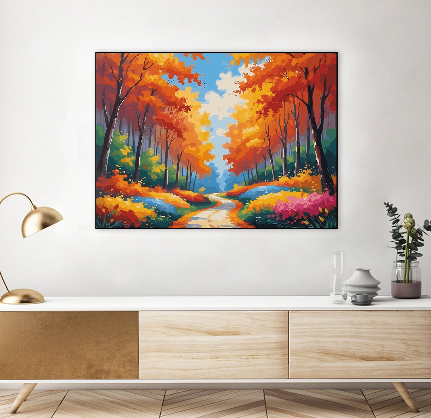 Set Pictură pe numere – Peisaj de Toamnă 6083