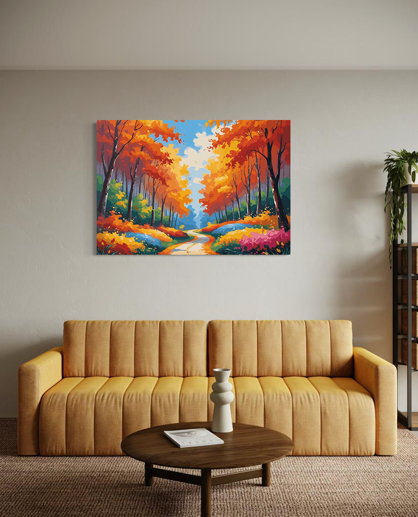 Set Pictură pe numere – Peisaj de Toamnă 6083