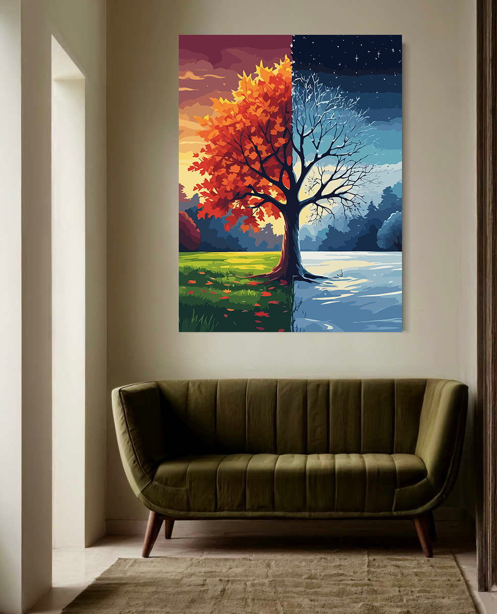 Set Pictură pe numere – Iarna și Toamna 6098