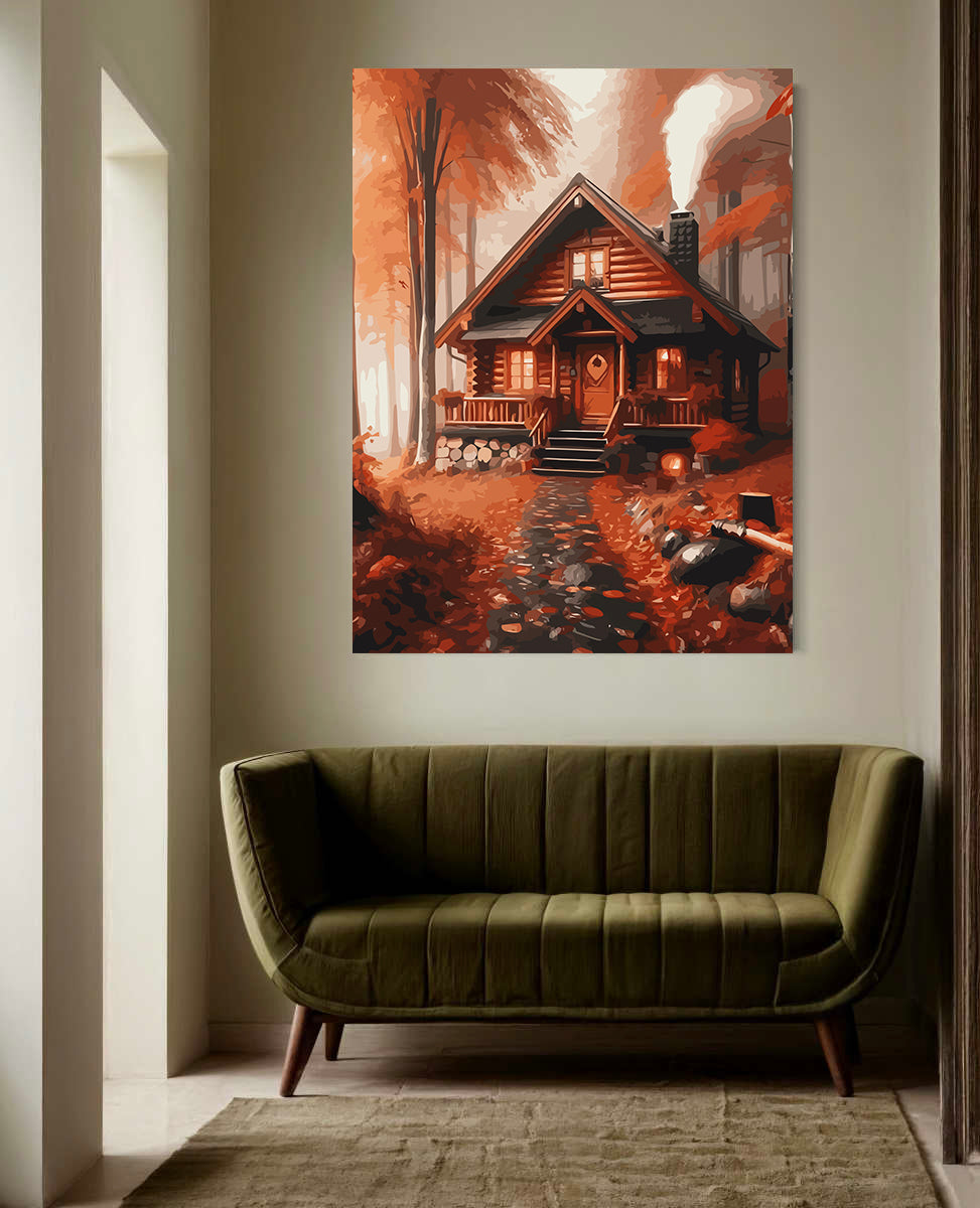 Set Pictură pe numere – Căsuță în Pădure 6108