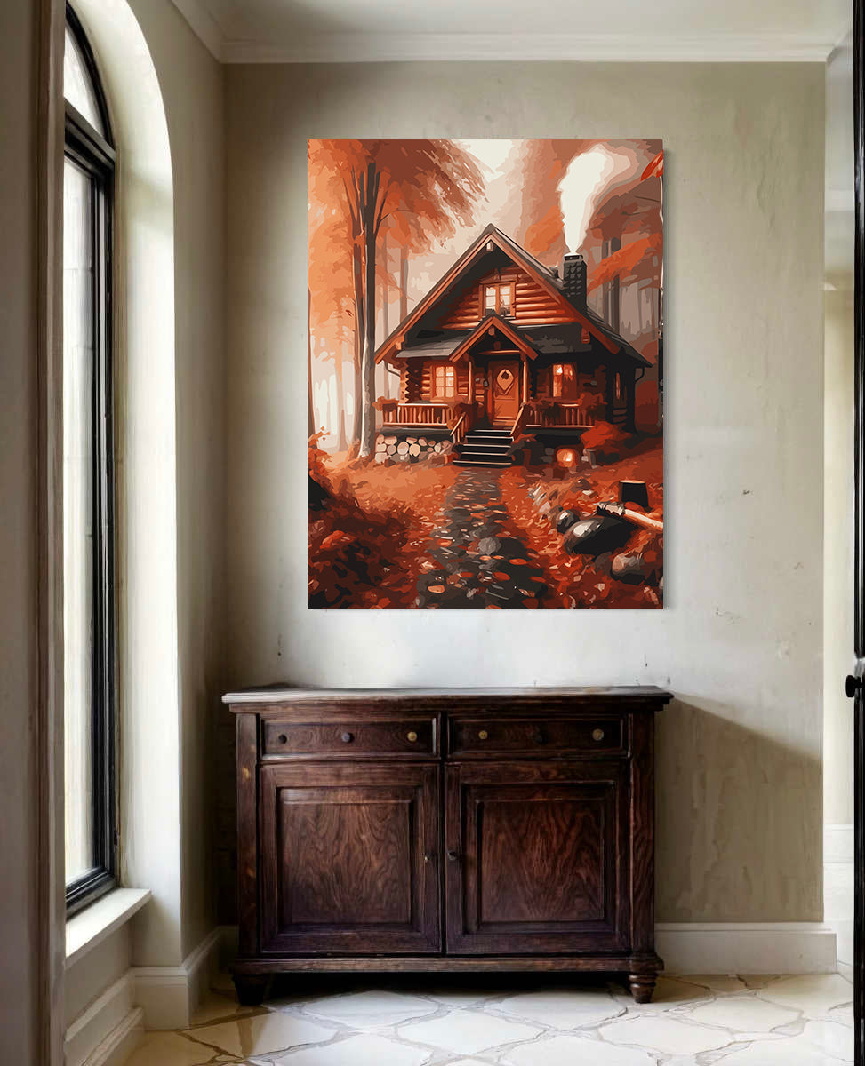 Set Pictură pe numere – Căsuță în Pădure 6108