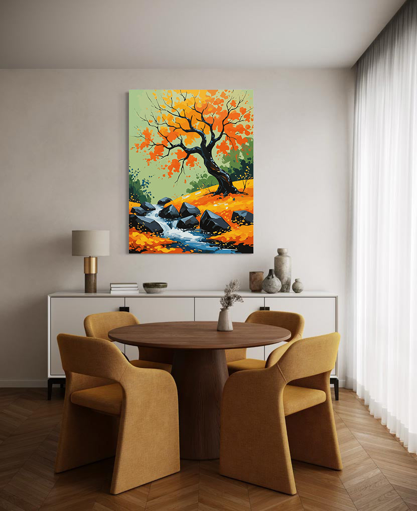 Set Pictură pe numere – Peisaj de Toamnă 6111