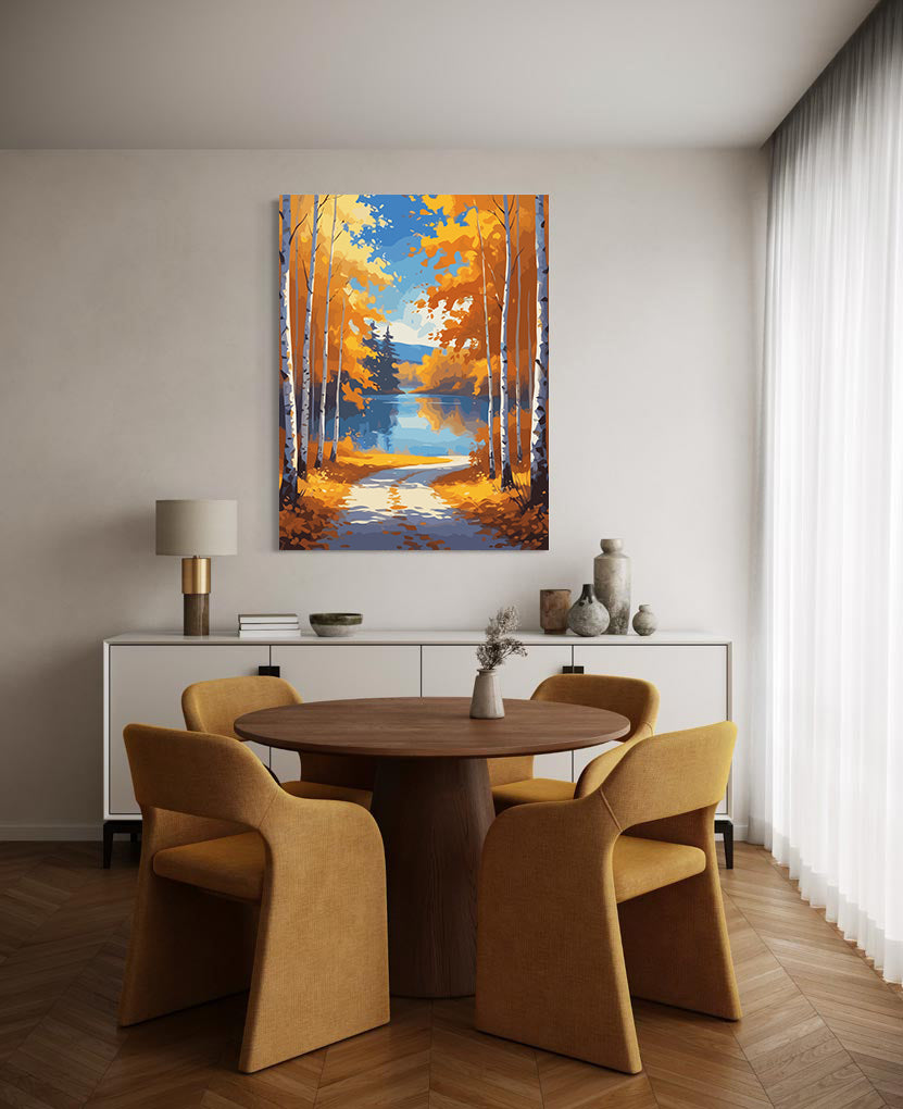 Set Pictură pe numere – Peisaj de Toamnă 6114