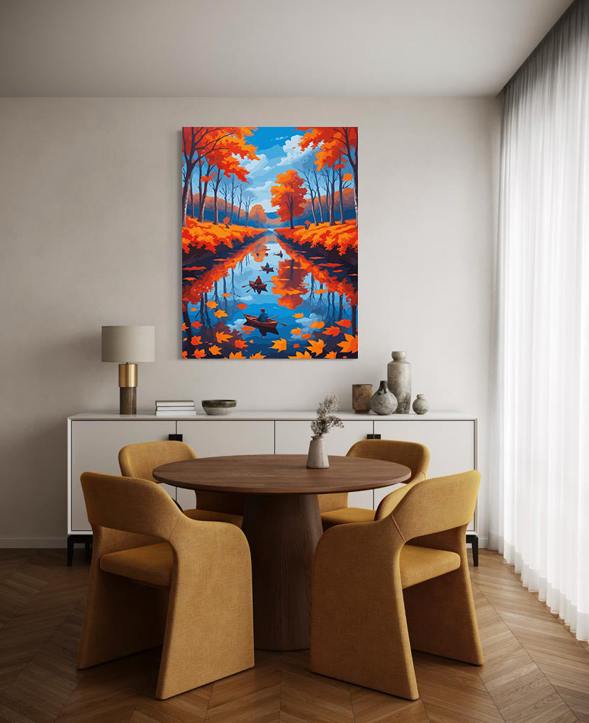 Set Pictură pe numere – Peisaj de Toamnă 6116