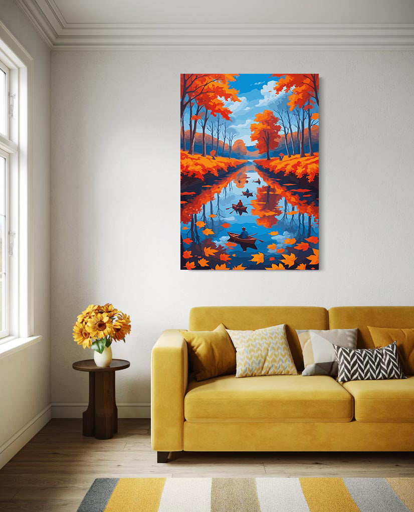 Set Pictură pe numere – Peisaj de Toamnă 6116