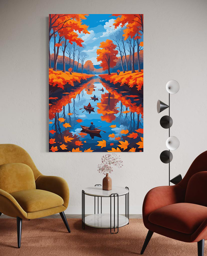 Set Pictură pe numere – Peisaj de Toamnă 6116