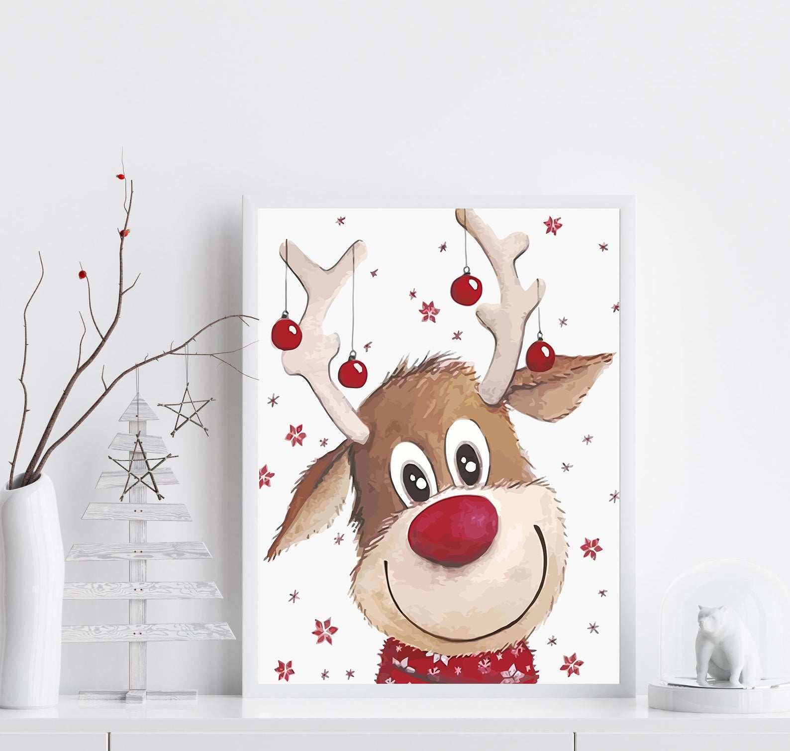 Set Pictură pe numere – Renul Rudolf 6128