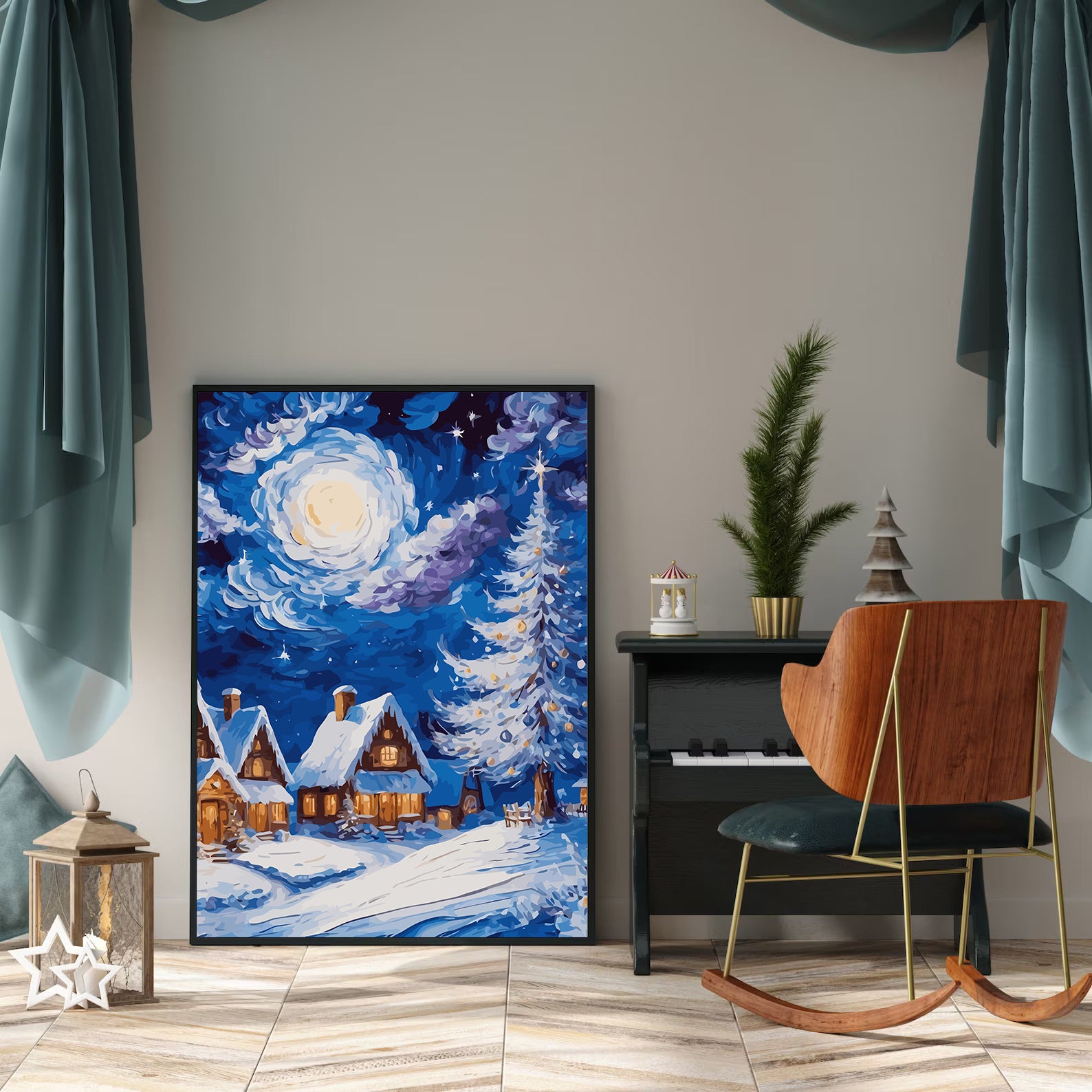 Set Pictură pe numere – Peisaj De Iarnă 6140