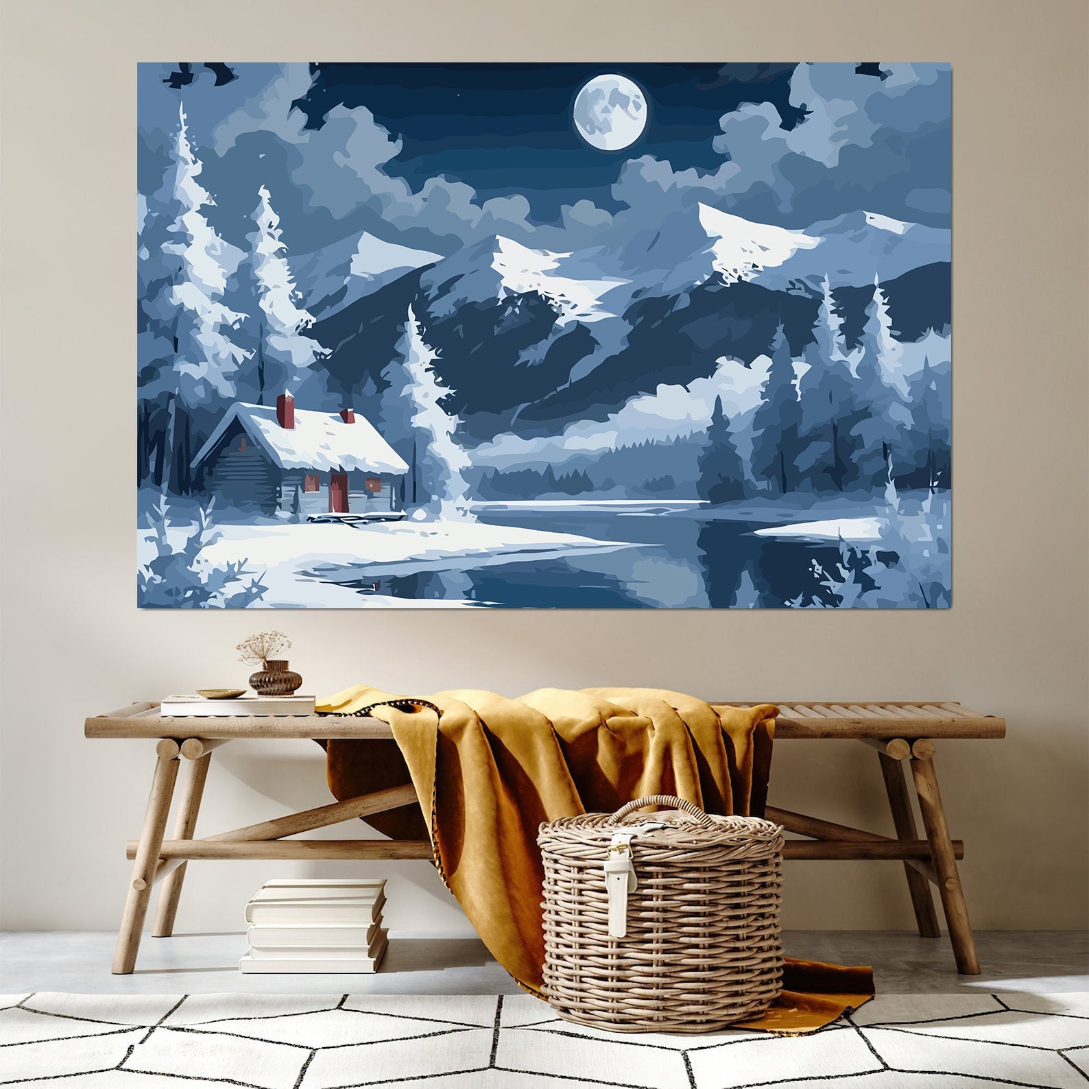 Set Pictură pe numere – Peisaj De Iarnă 6141