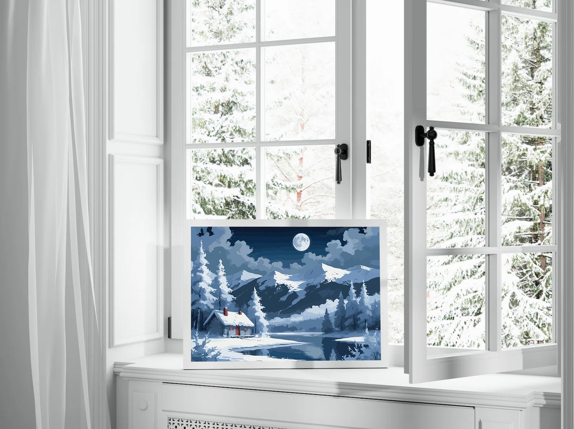 Set Pictură pe numere – Peisaj De Iarnă 6141