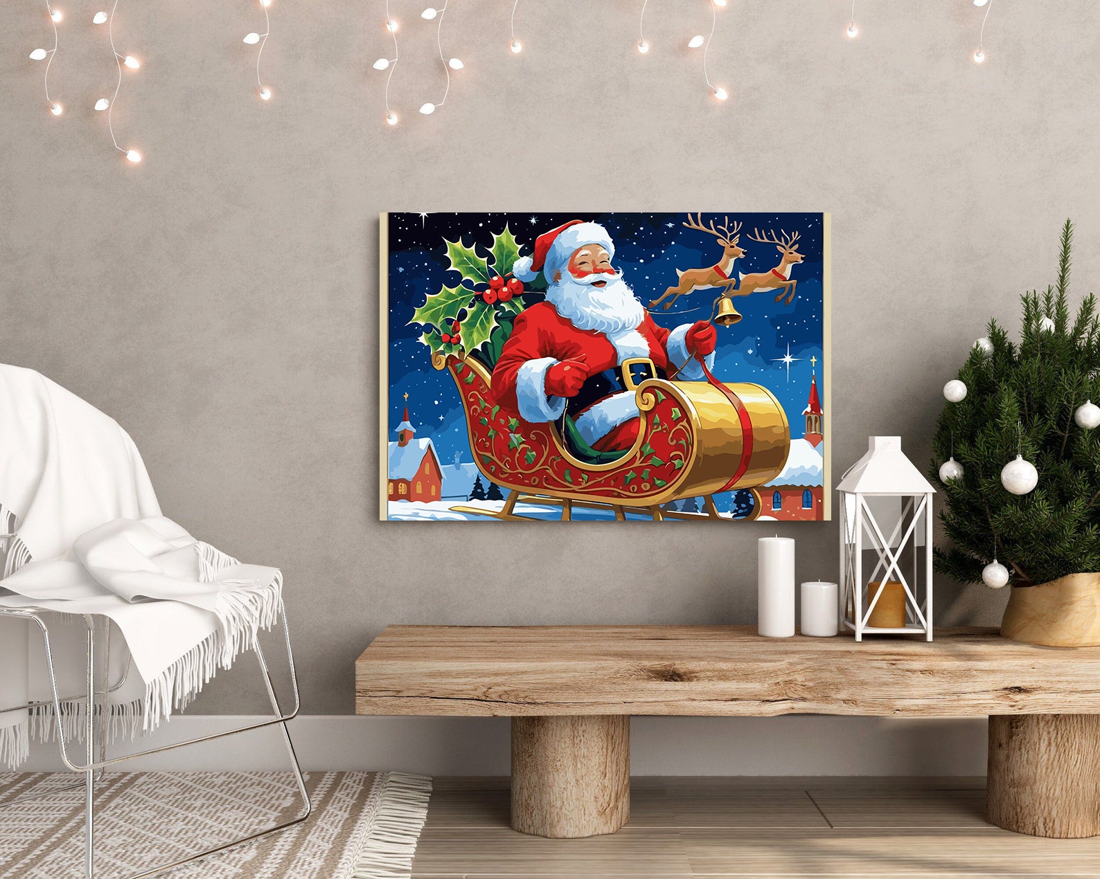 Set Pictură pe numere – Sania Lui Moș Crăciun 6159