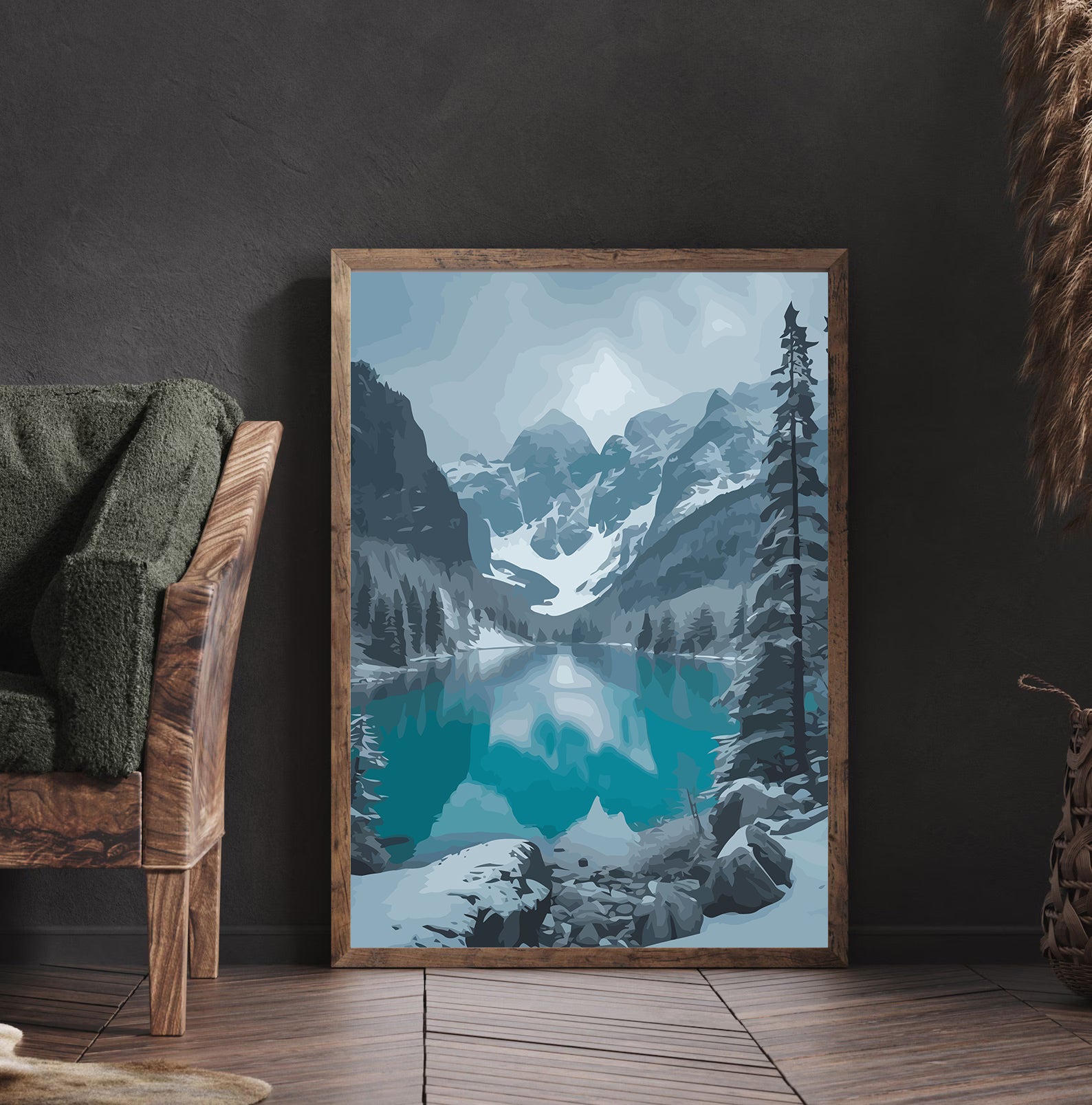 Set Pictură pe numere – Peisaj De Iarnă 6161