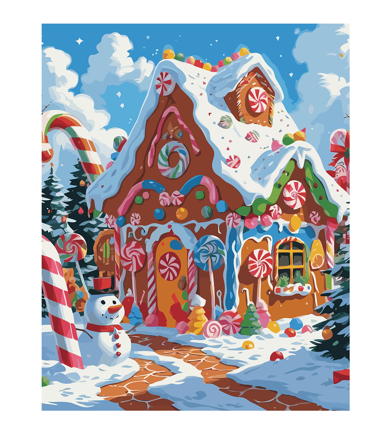 Set Pictură pe numere – Casă Din Turtă Dulce 6163