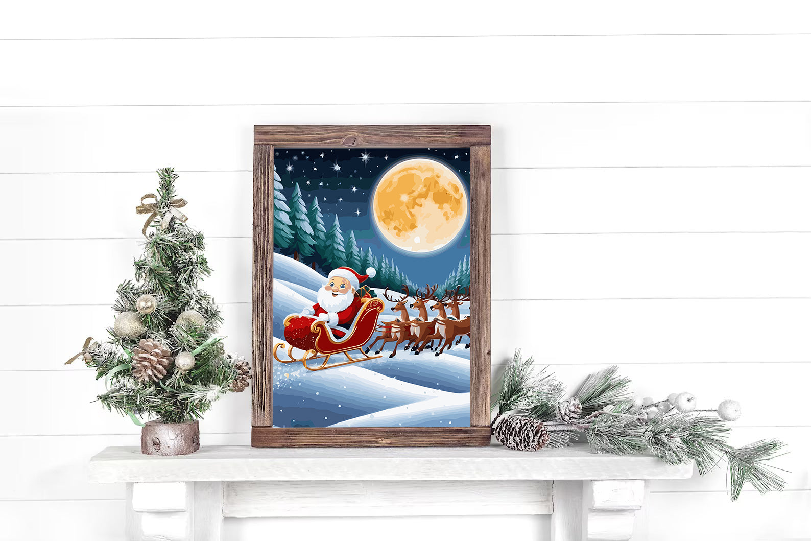 Set Pictură pe numere – Sania Lui Moș Crăciun 6168