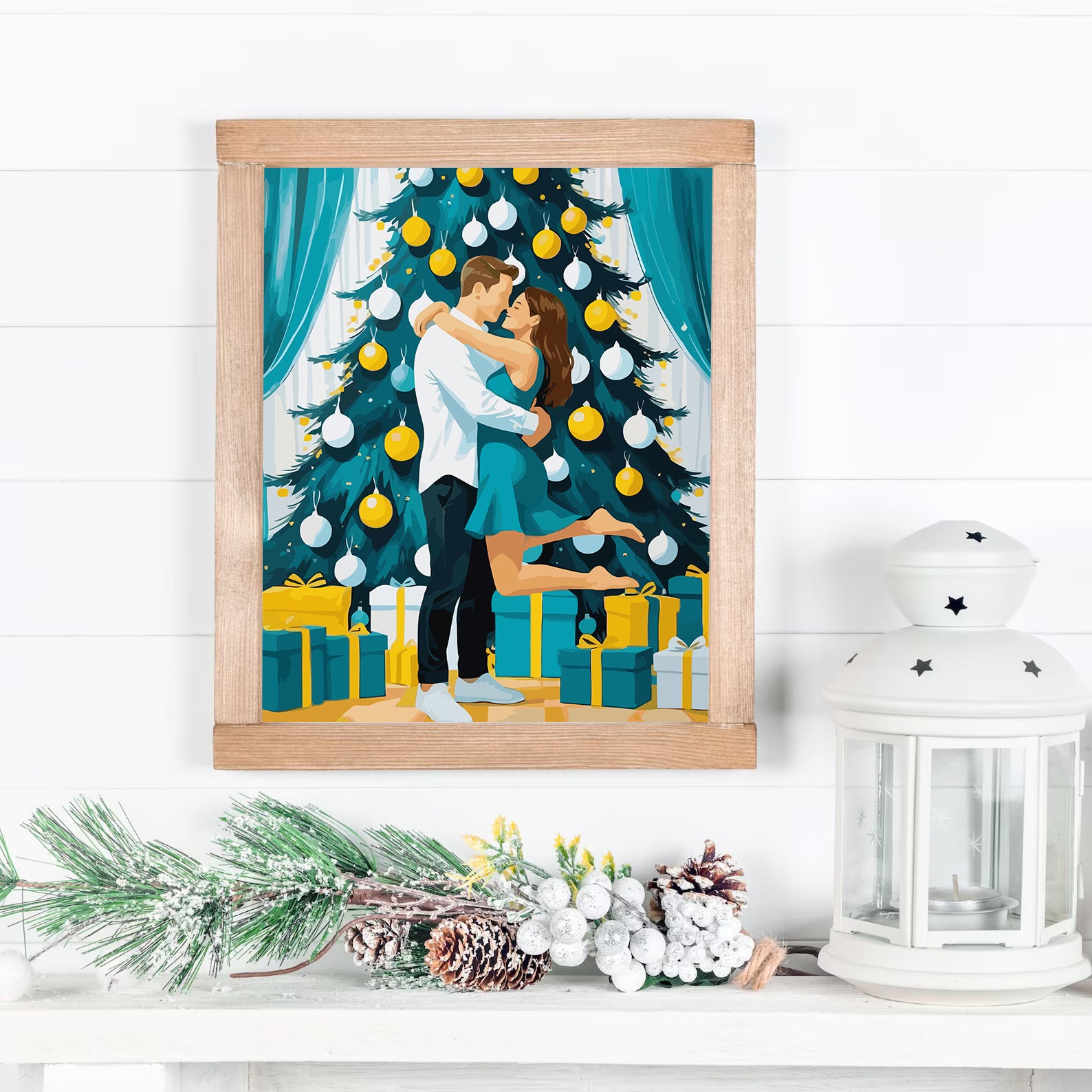 Set Pictură pe numere – Îndrăgostiți De Sărbători 6169