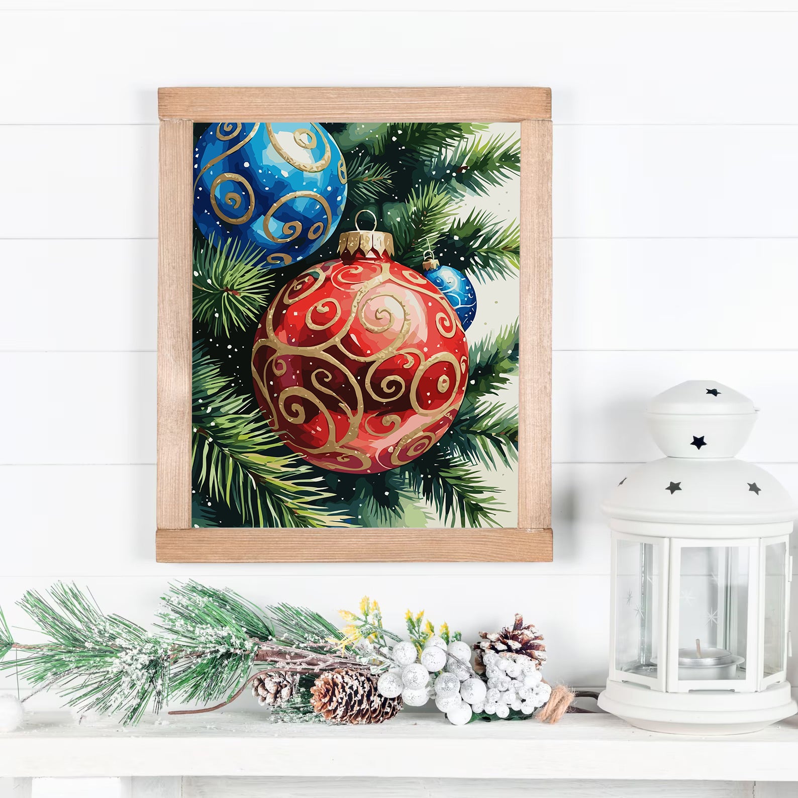 Set Pictură pe numere – Decorațiuni De Crăciun 6175