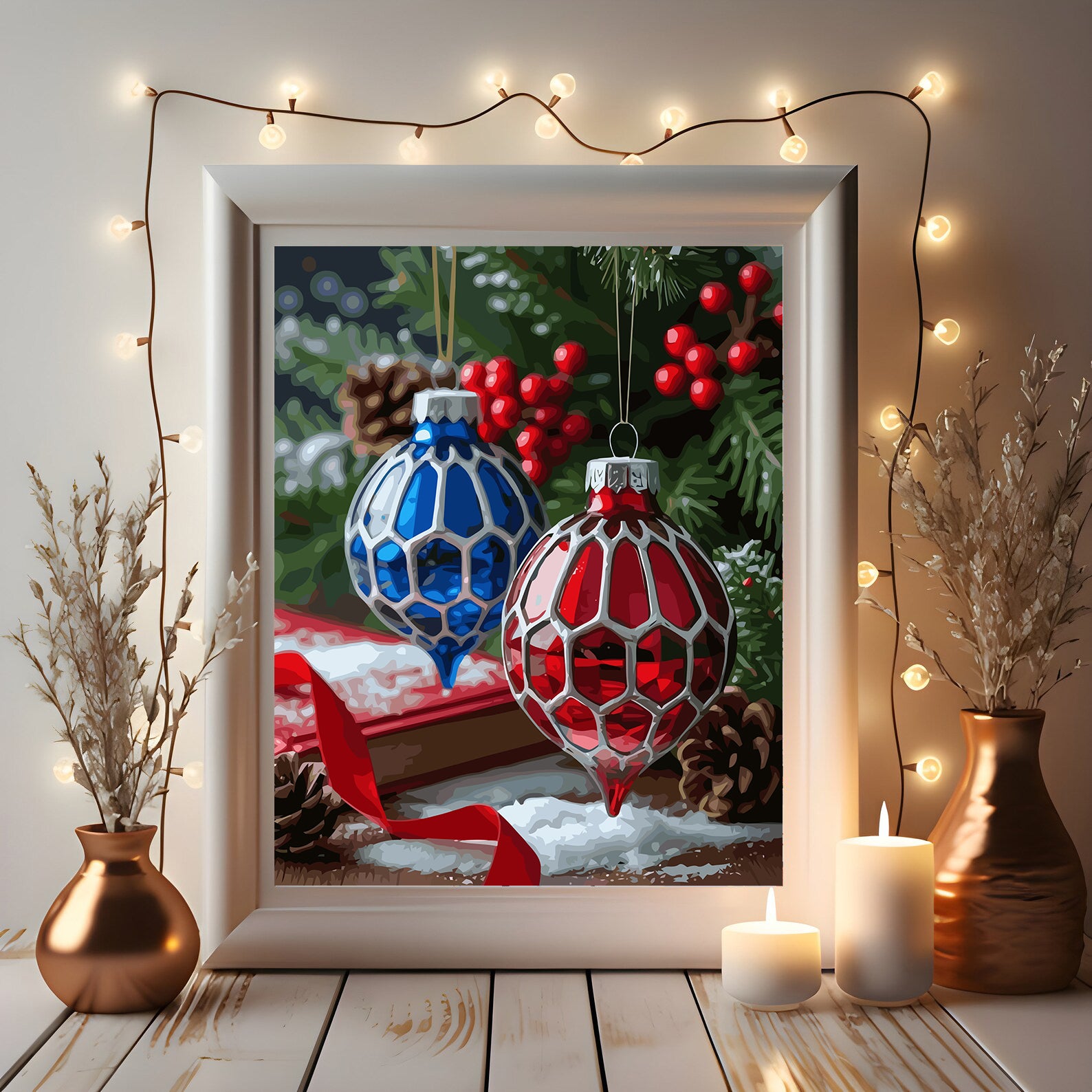 Set Pictură pe numere – Decorațiuni De Crăciun 6185