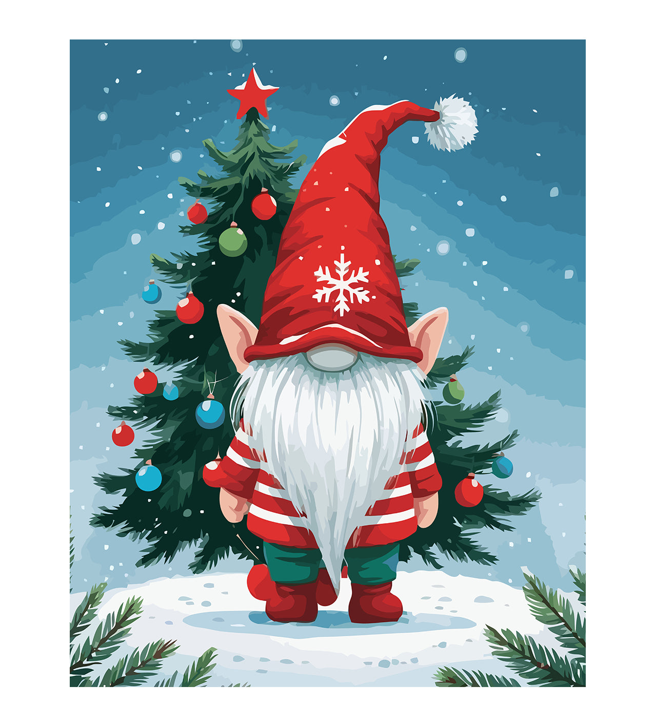 Set Pictură pe numere – Spiriduș De Crăciun 6191