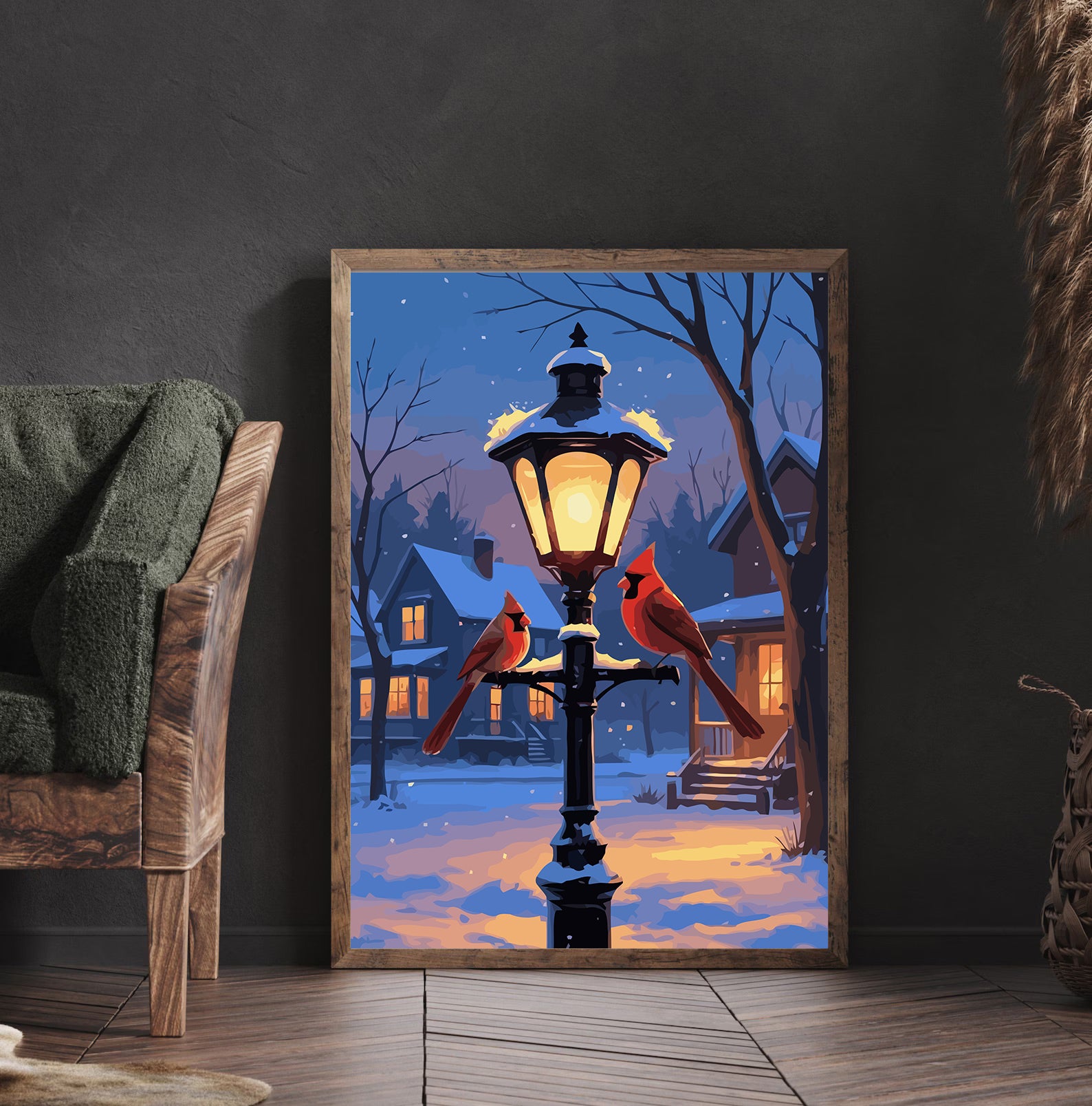 Set Pictură pe numere – Păsări Iarna 6196