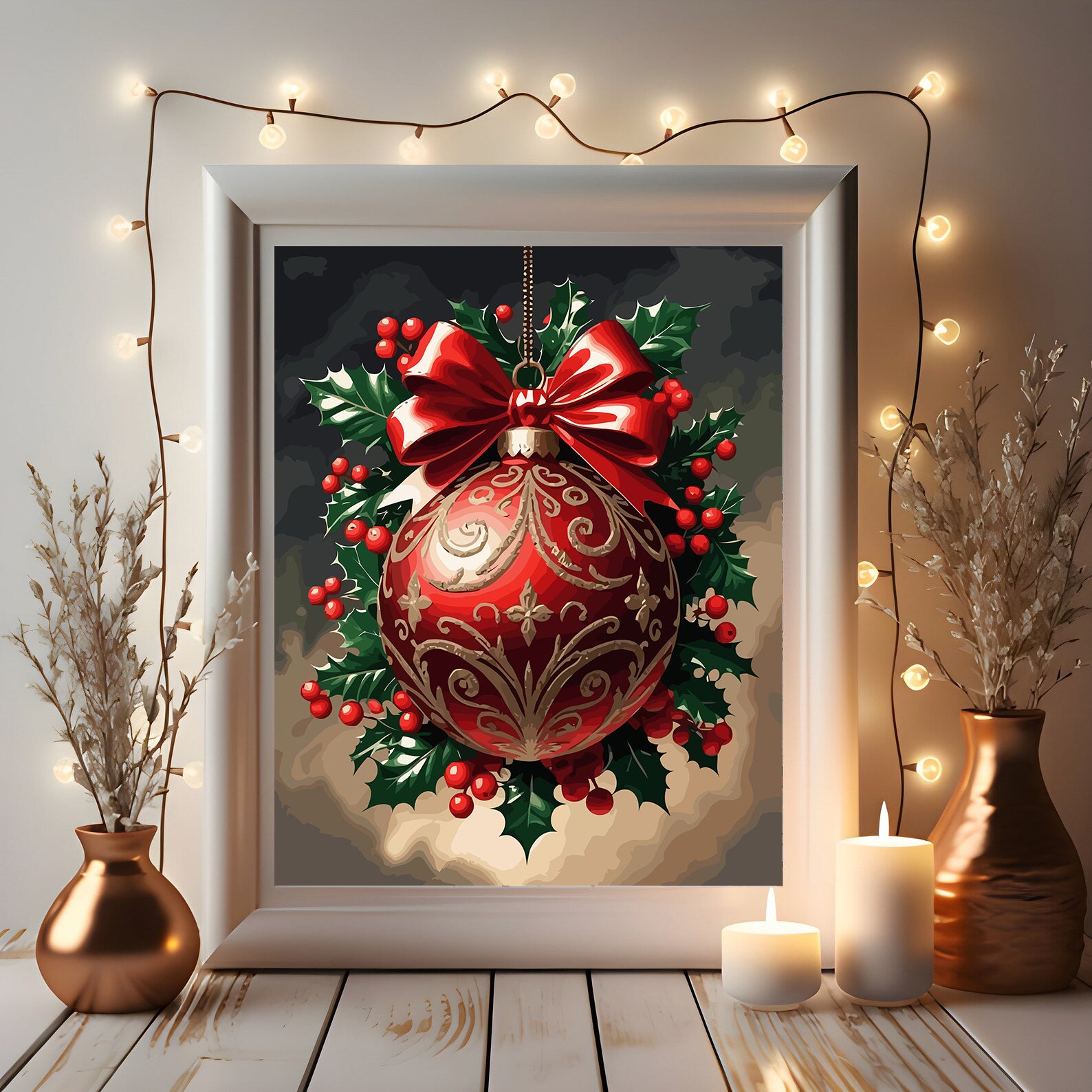 Set Pictură pe numere – Decorațiuni De Crăciun 6202