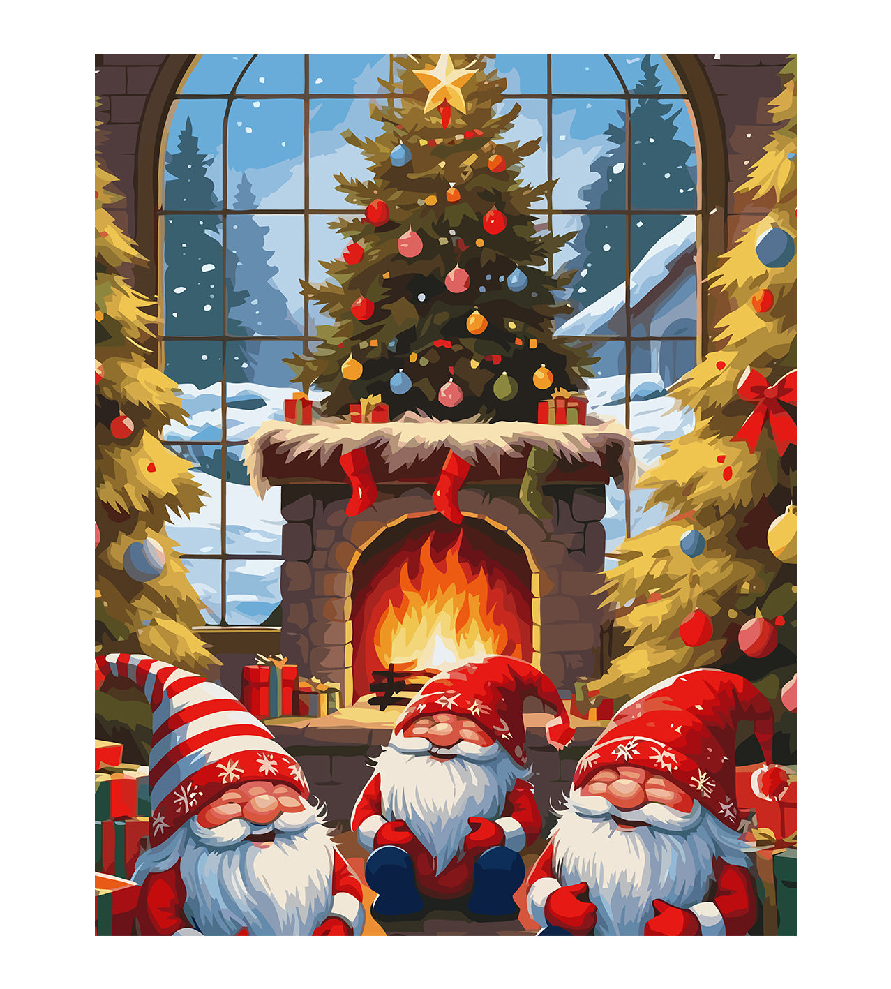 Set Pictură pe numere – Elfi De Crăciun 6207