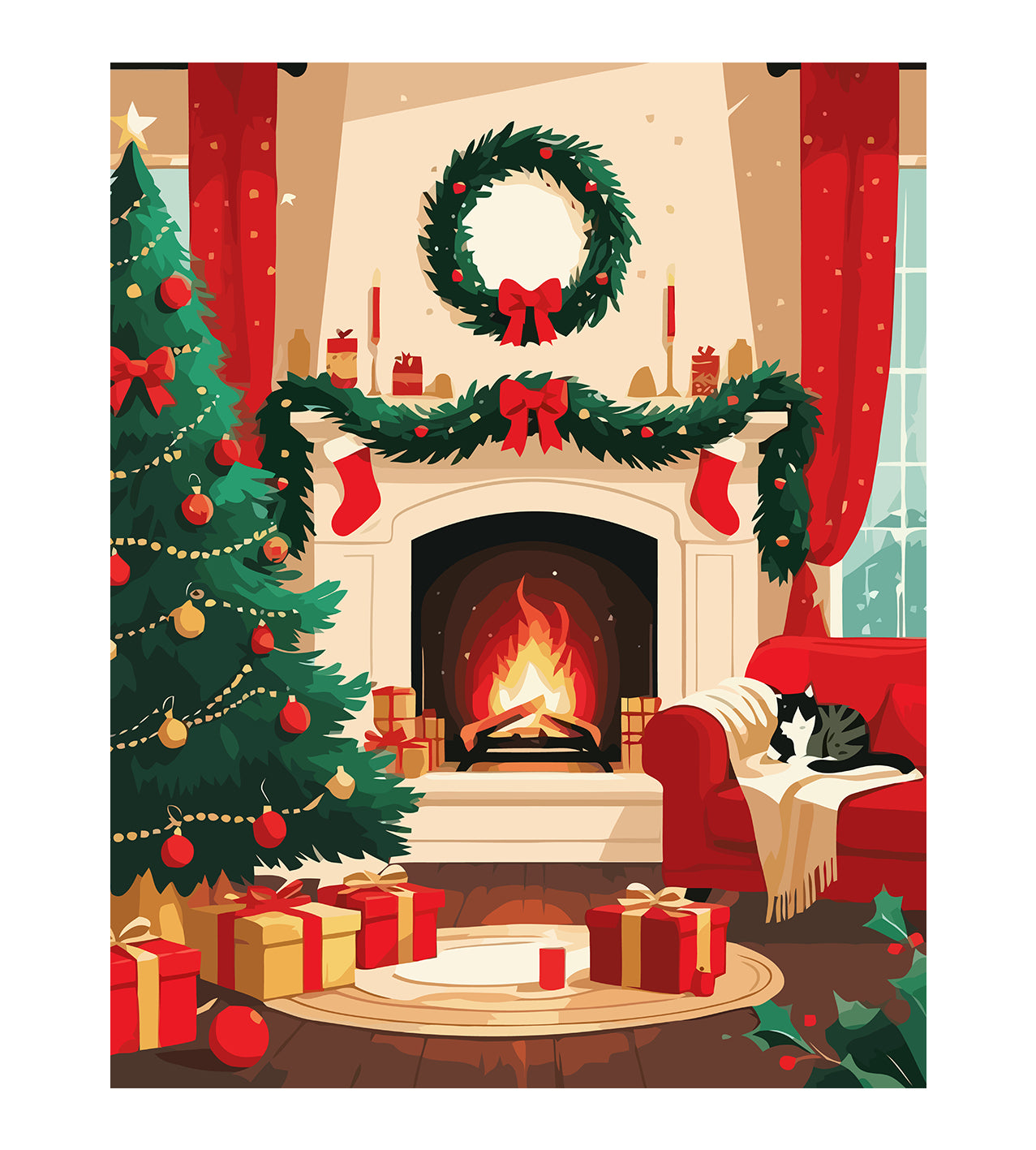 Set Pictură pe numere – Atmosferă De Crăciun 6208