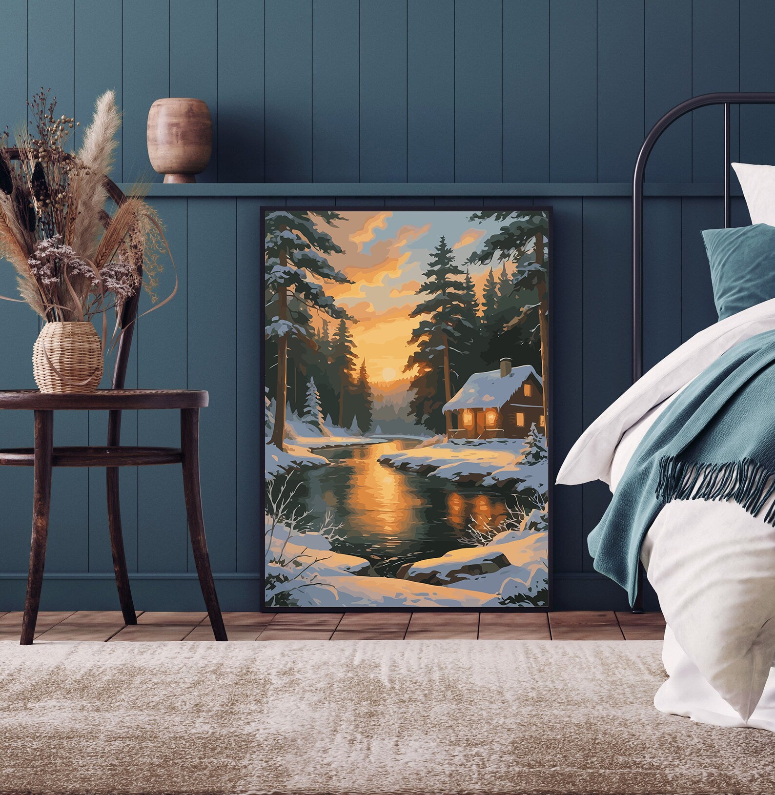 Set Pictură pe numere – Căsuță În Pădurea De Iarnă 6209