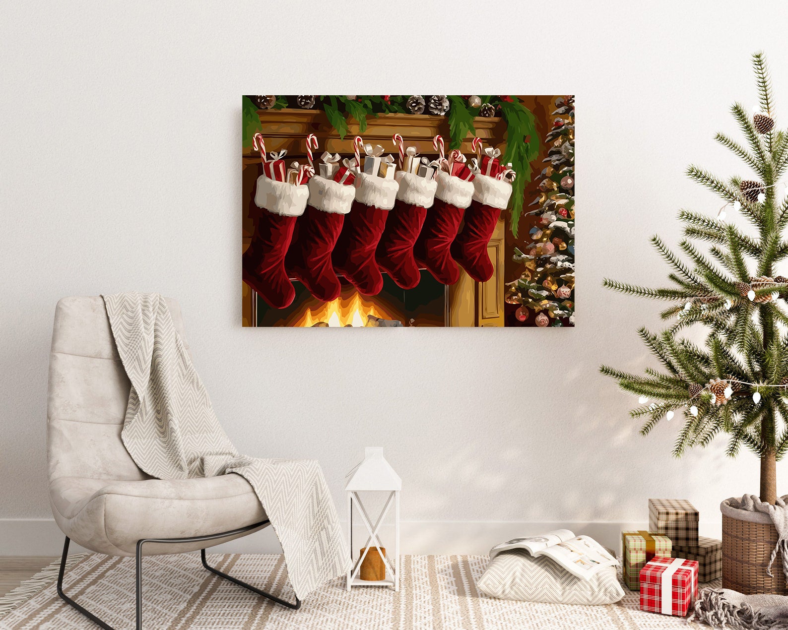 Set Pictură pe numere – Ciorapi De Crăciun 6212