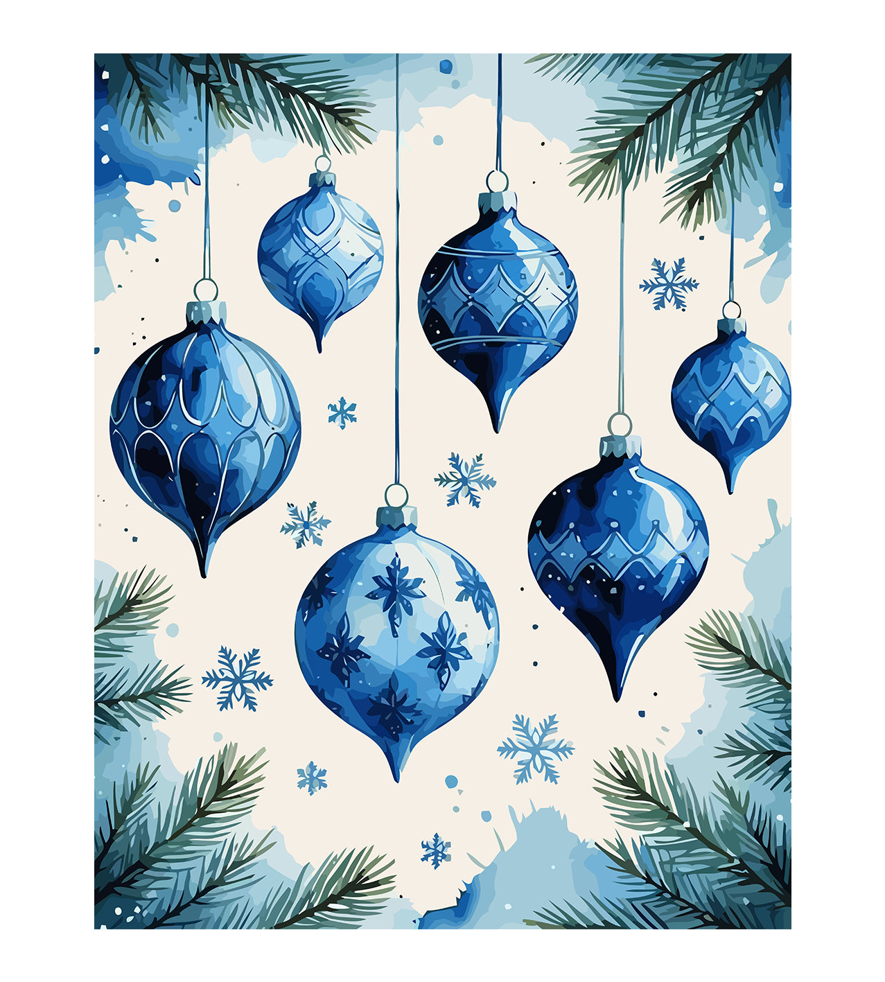 Set Pictură pe numere – Jucării De Crăciun 6213