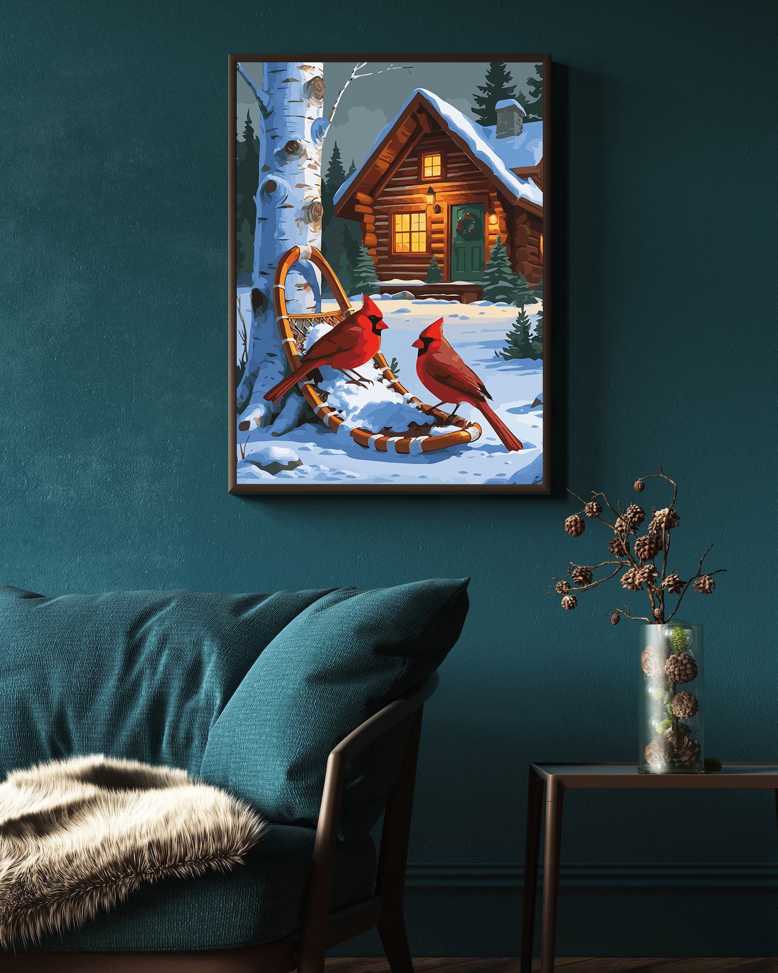 Set Pictură pe numere – Păsărele Iarna 6220