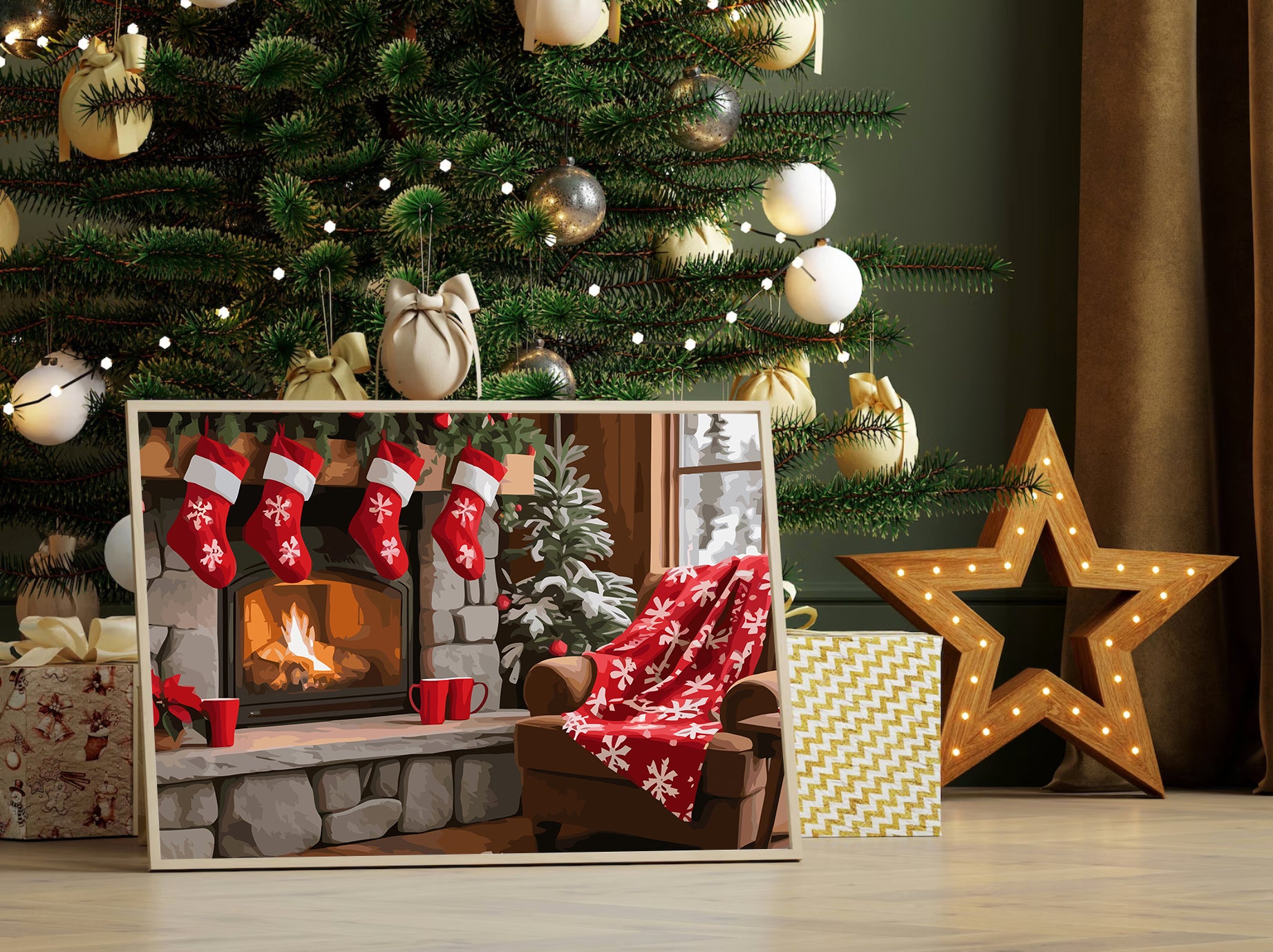 Set Pictură pe numere – Atmosferă De Crăciun 6231