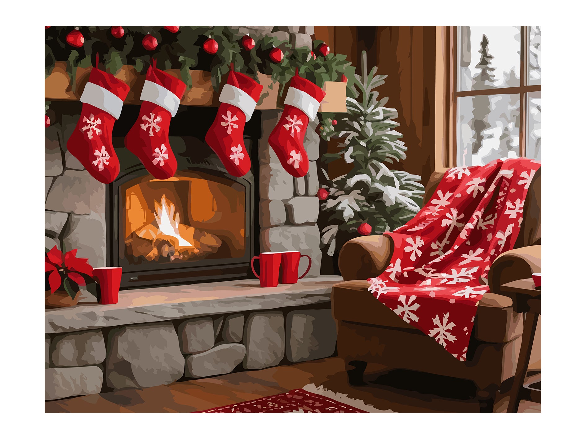 Set Pictură pe numere – Atmosferă De Crăciun 6231