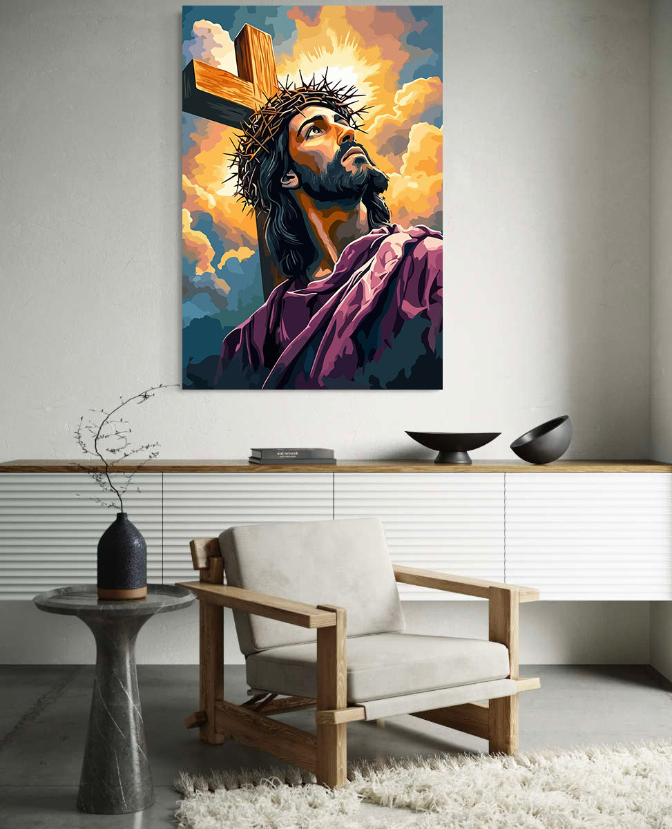 Set Pictură pe numere – Isus Hristos Purtând Coroana 6242