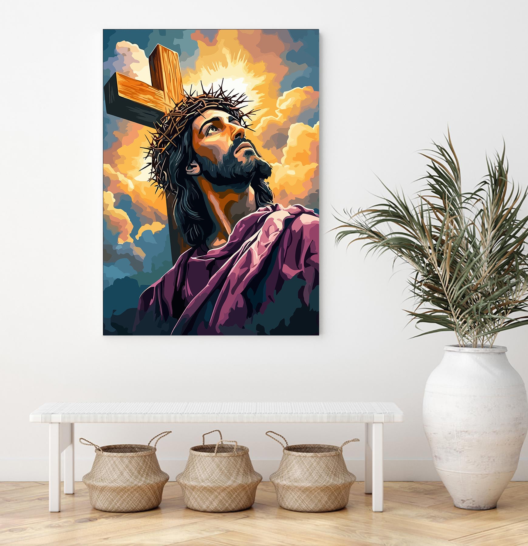 Set Pictură pe numere – Isus Hristos Purtând Coroana 6242