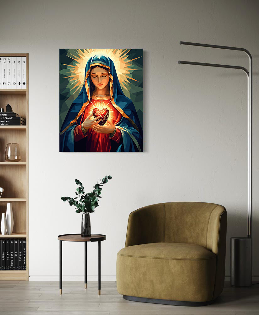 Set Pictură pe numere – Inima Neprihănită A Mariei 6248