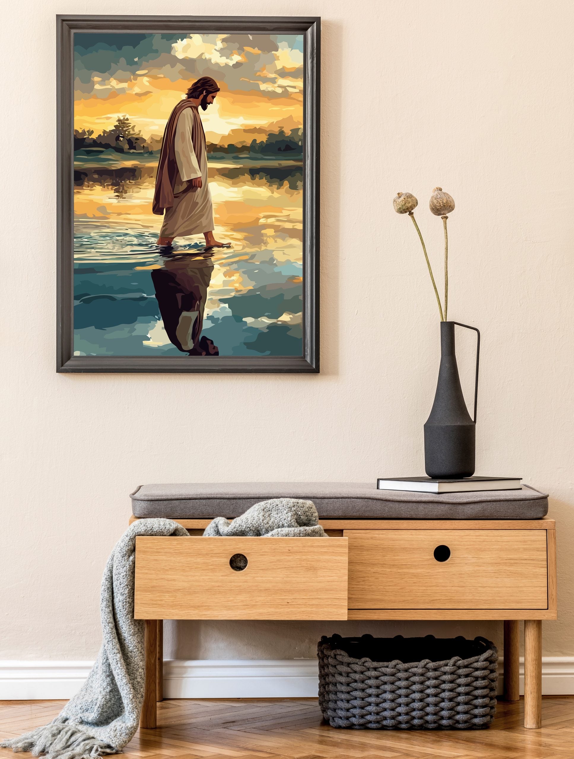 Set Pictură pe numere – Isus Hristos Mergând Pe Apă 6267