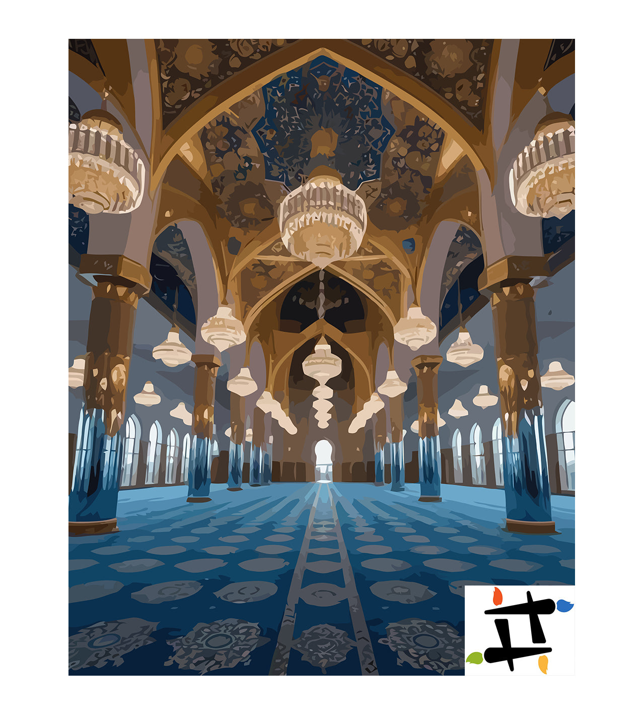 Set Pictură pe numere – Moscheea Sheikh Zayed 6325