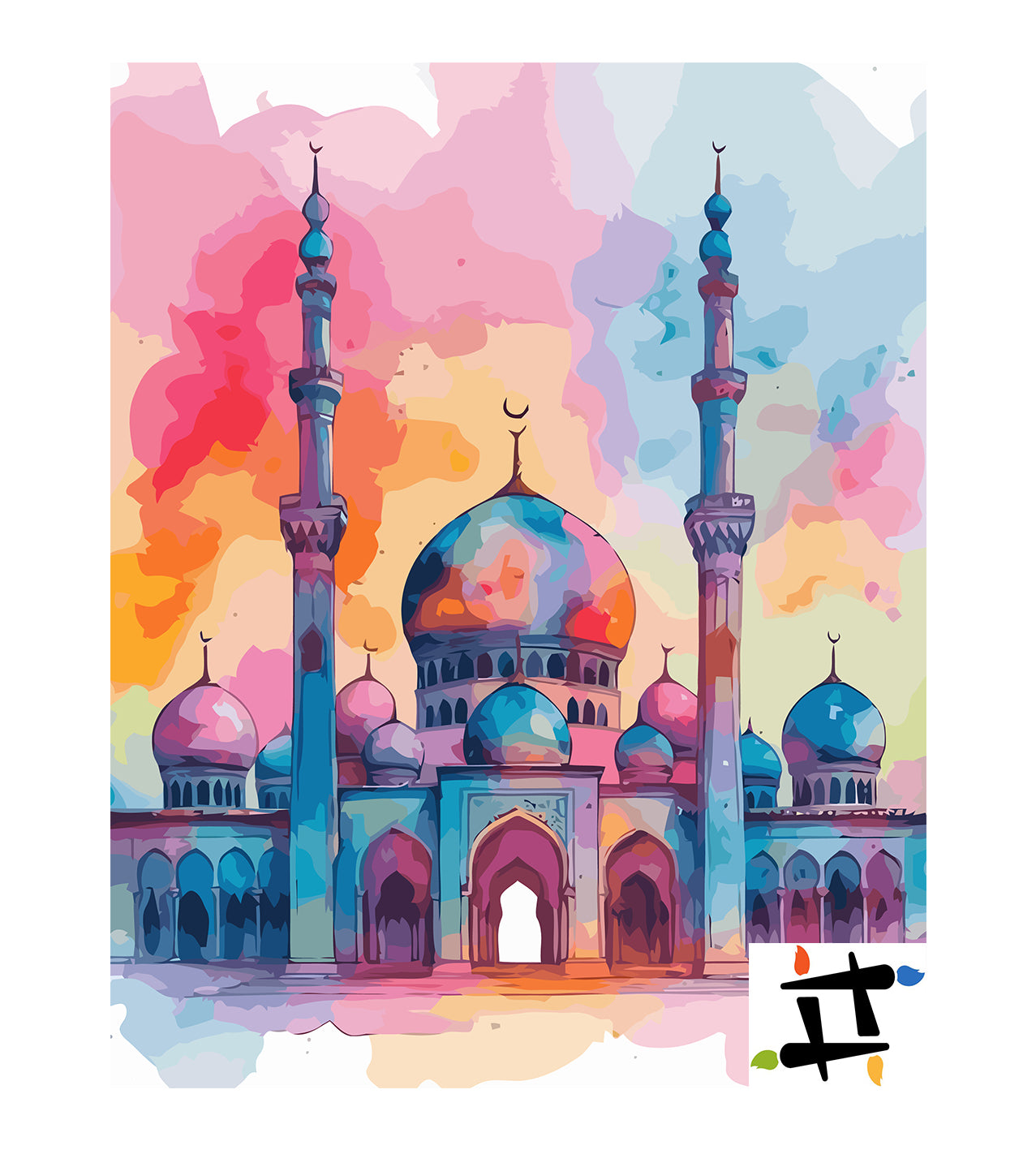 Set Pictură pe numere – Moschee La Apus 6336