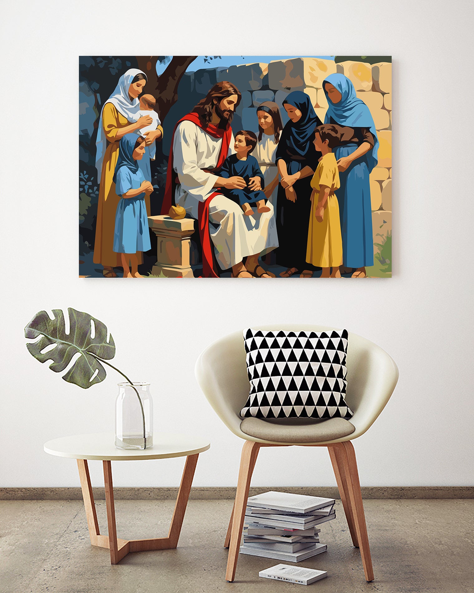 Set Pictură pe numere – Iisus Binecuvântând Copiii 6345