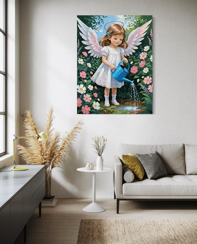 Set Pictură pe numere – Îngerașul În Grădină 6349