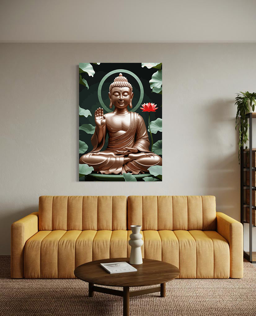 Set Pictură pe numere – Buddha În Poziția Lotus 6356
