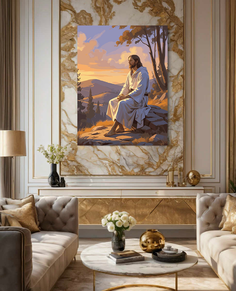 Set Pictură pe numere – Iisus Hristos Singur Pe Munte 6361