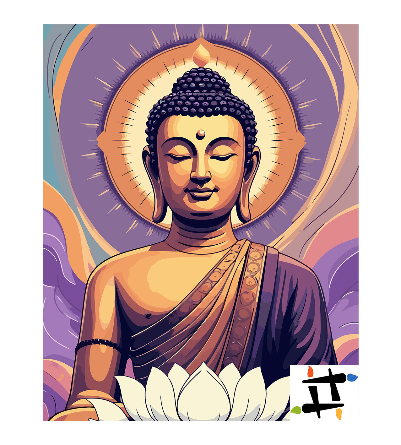 Set Pictură pe numere – Gautama Buddha 6376